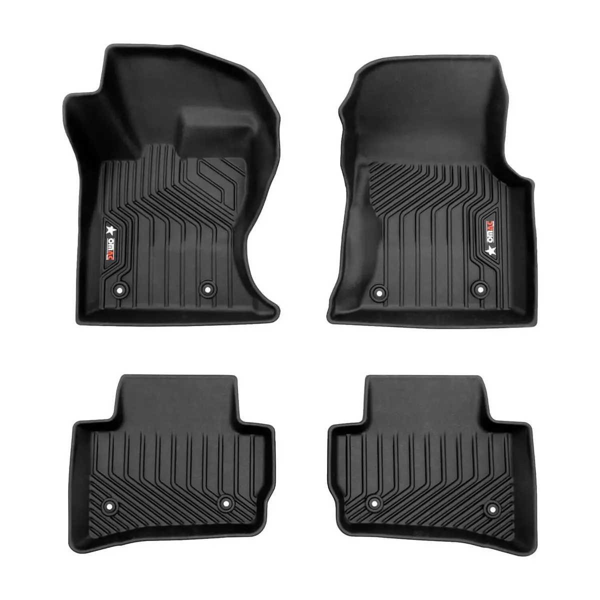 Omac Usa Premium Floor Mats Liners For Suv – Fits 2018–2025 Land Rover Range Rover Velar – Front & Rear All Weather Heavy Duty Black (4 Pcs) 1