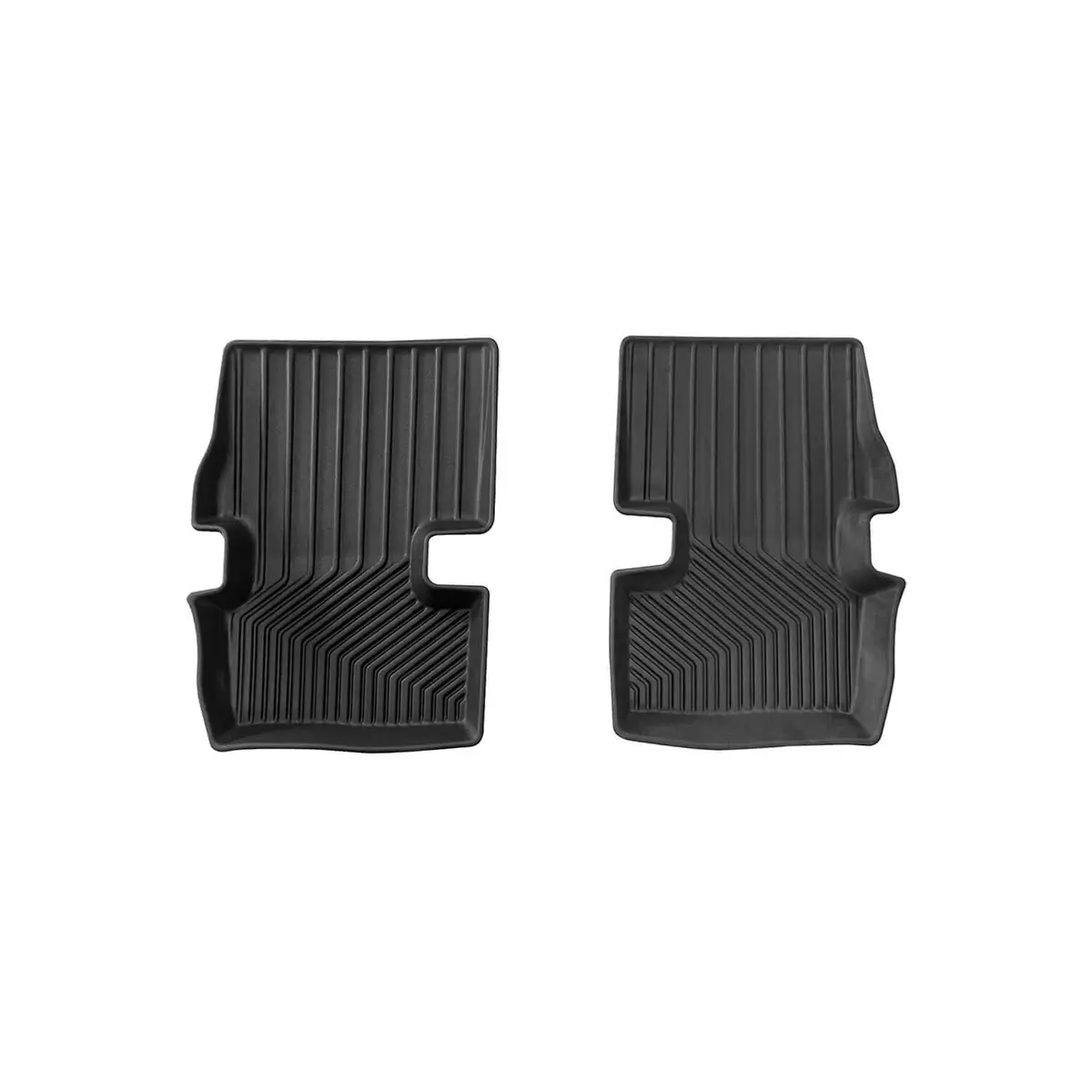Omac Usa Premium Rear Floor Mats Liners – Fits 2007–2017 Jeep Compass – Second Row Heavy Duty All Weather Black 1