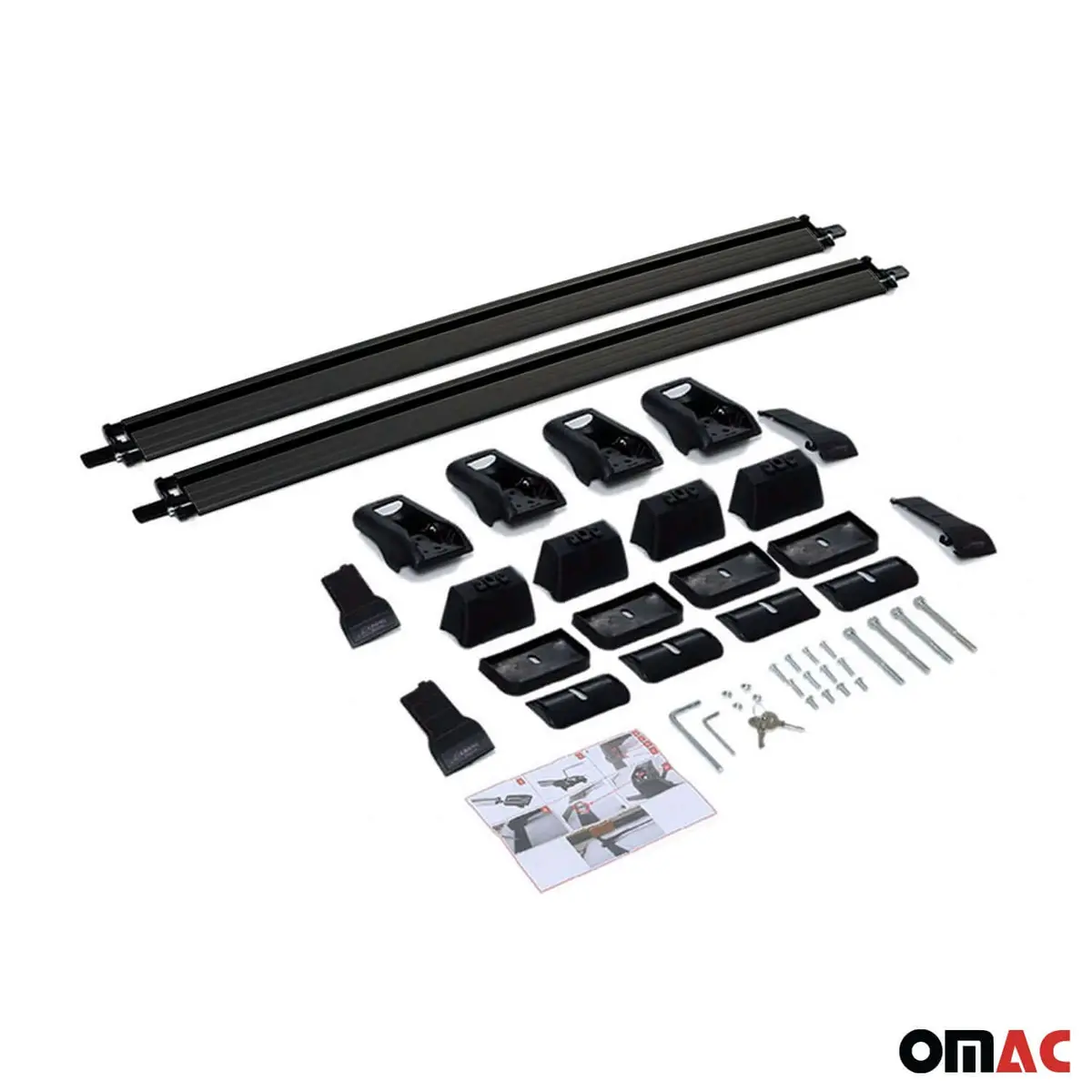 Omac Usa Roof Rack Cross Bars For Car – Fits 2012-2016 Honda Cr-V Se Lx (Excludes Other Trims) – Aluminium Black (2 Pcs) 1