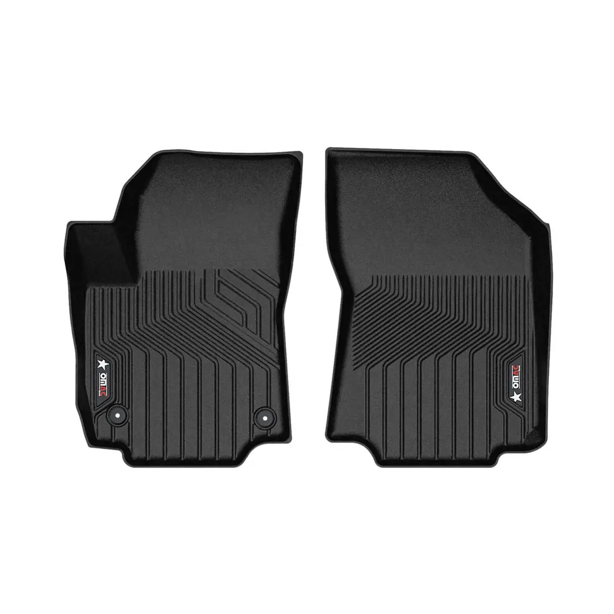 Omac Usa Premium Floor Mats Liners For Suv – Fits 2018–2024 Gmc Terrain / Terrain Denali – Front Row All Weather Heavy Duty Black 1