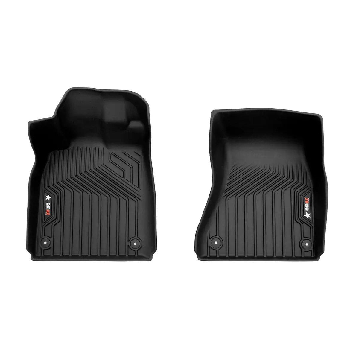 Omac Usa Premium Floor Mats Liners For Car – Fits 2012–2018 Audi A6 S6 – First Row Front All Weather Heavy Duty Black (4 Pcs) 1