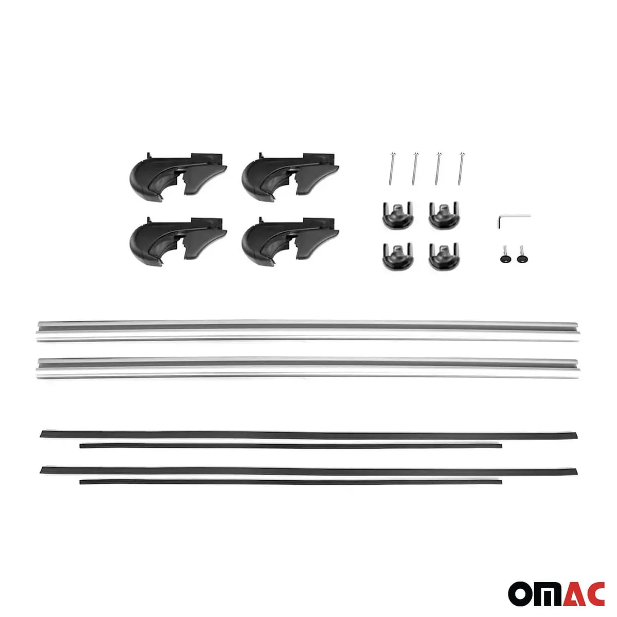 Omac Usa Roof Rack Cross Bars For Suv – Fits With 2001–2010 Ford Explorer Sport Trac – Aluminium Black (2 Pcs) 1