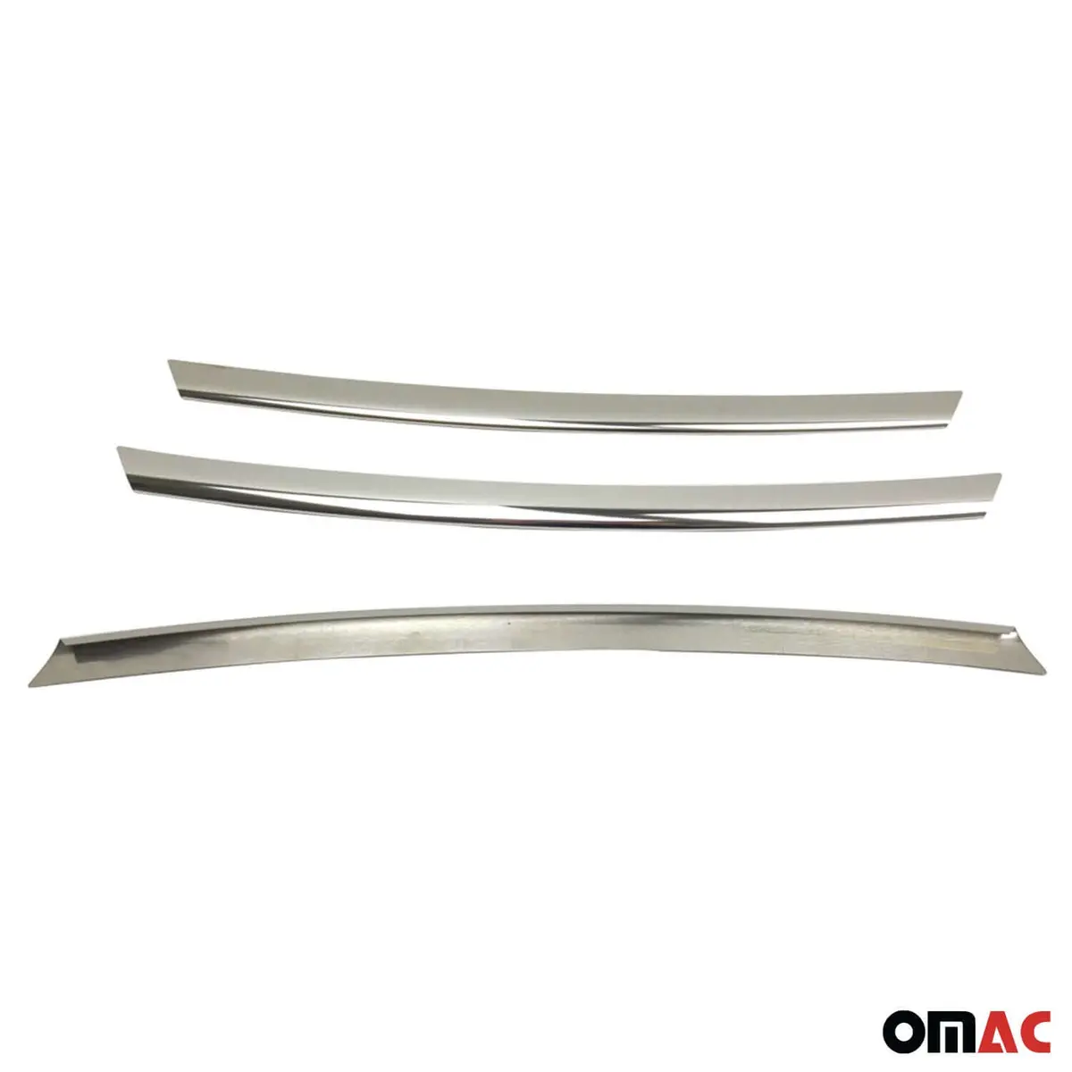 Omac Usa Front Bumper Grill Trim For Hyundai Veloster 2012-2017 (Non-Turbo) – Stainless Steel Chrome Mirror Finish, 3 Pcs 1