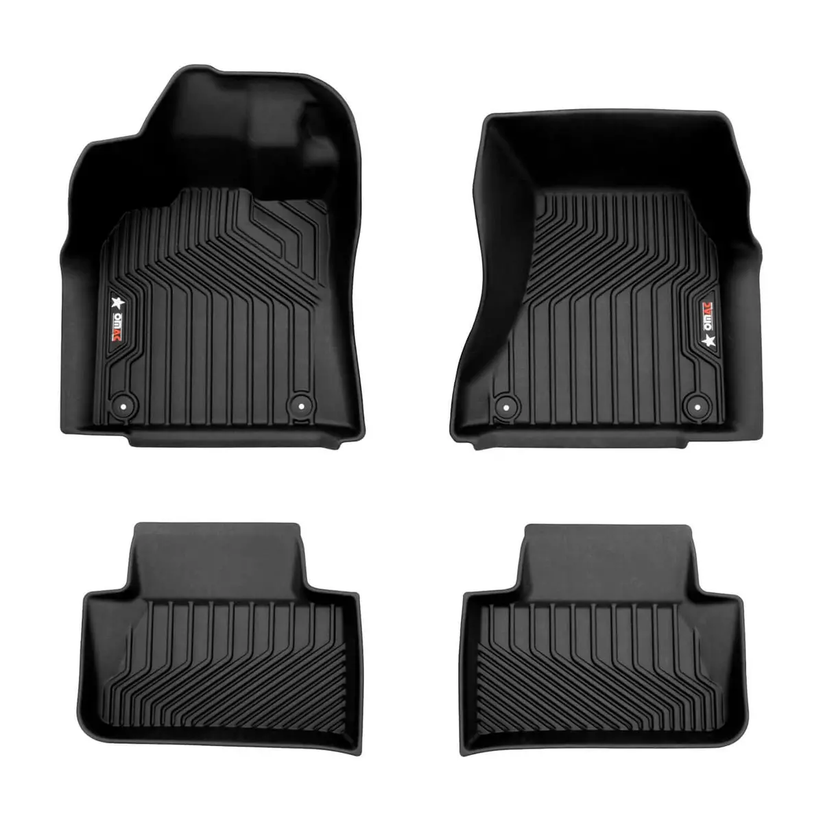 Omac Usa Premium Floor Mats For Suv – First & Second Row – Fits With 2015–2025 Porsche Macan – Black (4 Pcs) 1