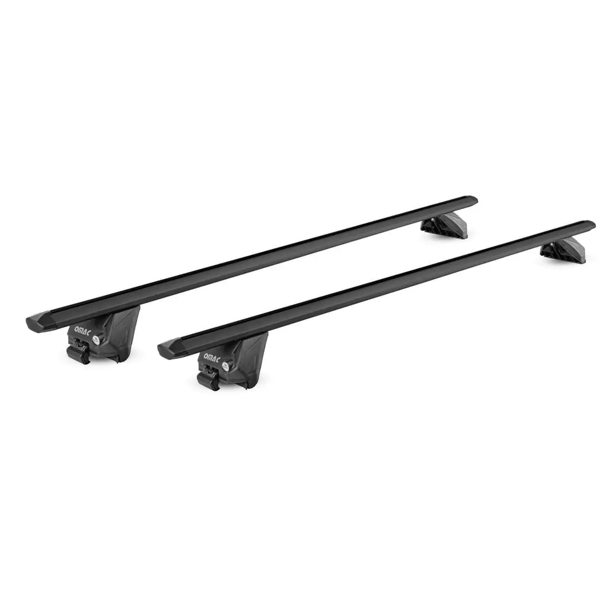 Omac Usa Roof Rack Cross Bars 44" Luggage Carrier For Flush Roof Rails – Aluminium Black (2 Pcs) 1
