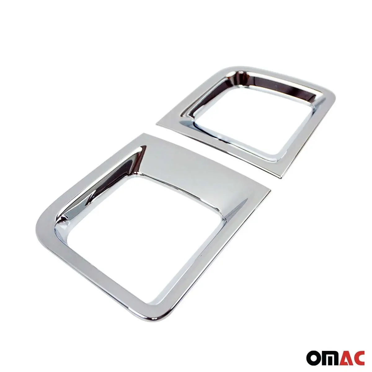 Omac Usa Front Bumper Grill Frame Molding Trim – Fits 2015–2018 Jeep Renegade – Abs Chrome, Silver, 2 Pcs 1