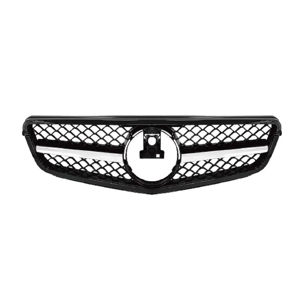 Omac Usa Front Bumper Grille – Fits 2011-2014 Mercedes C-Class W204 C63 Amg Style – Black & Silver (1 Pc) 1