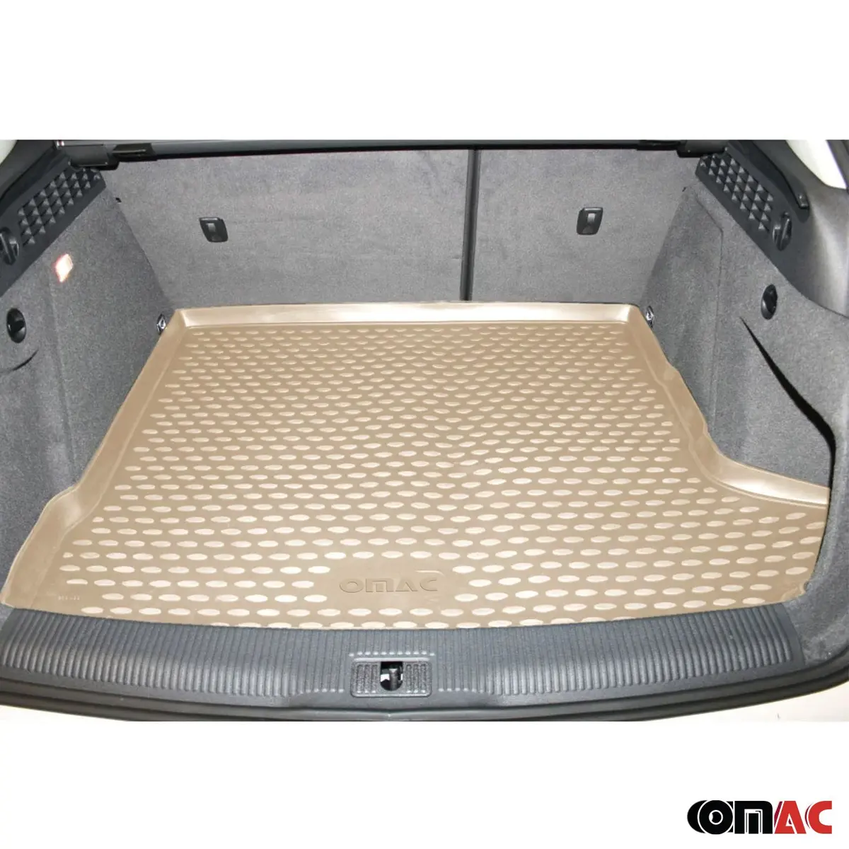 Omac Usa Cargo Liner Trunk Rubber Mat For Suv – Fits With 2007-2015 Audi Q7 – All Weather, Beige (1 Pc) 1