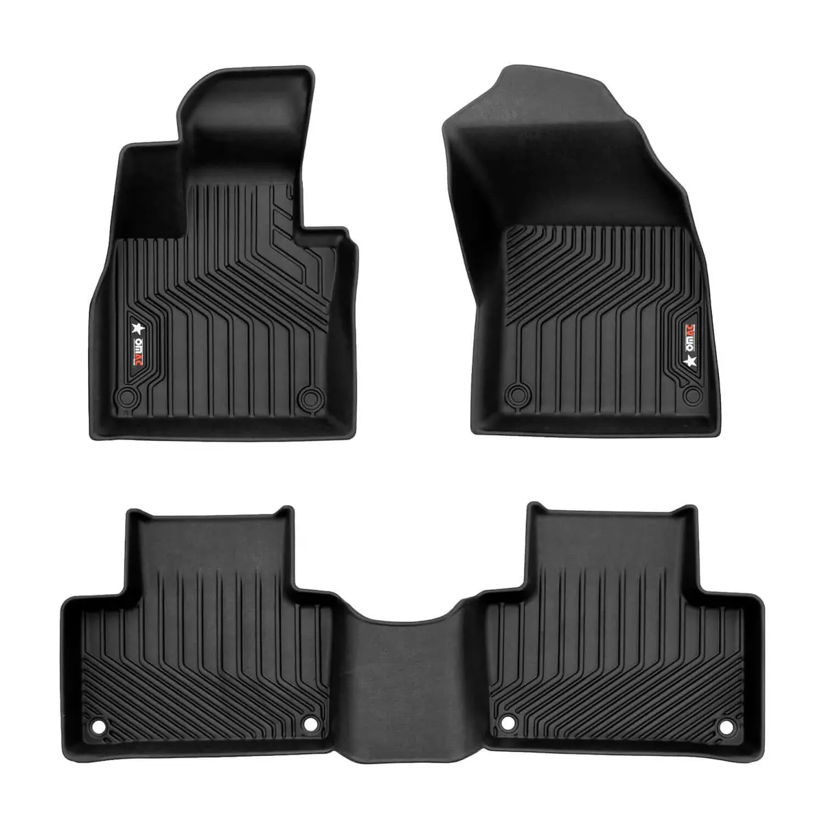 Omac Usa Premium Floor Mats For Suv – First & Second Row – Fits With 2016–2025 Volvo Xc90 – Black (3 Pcs) 1