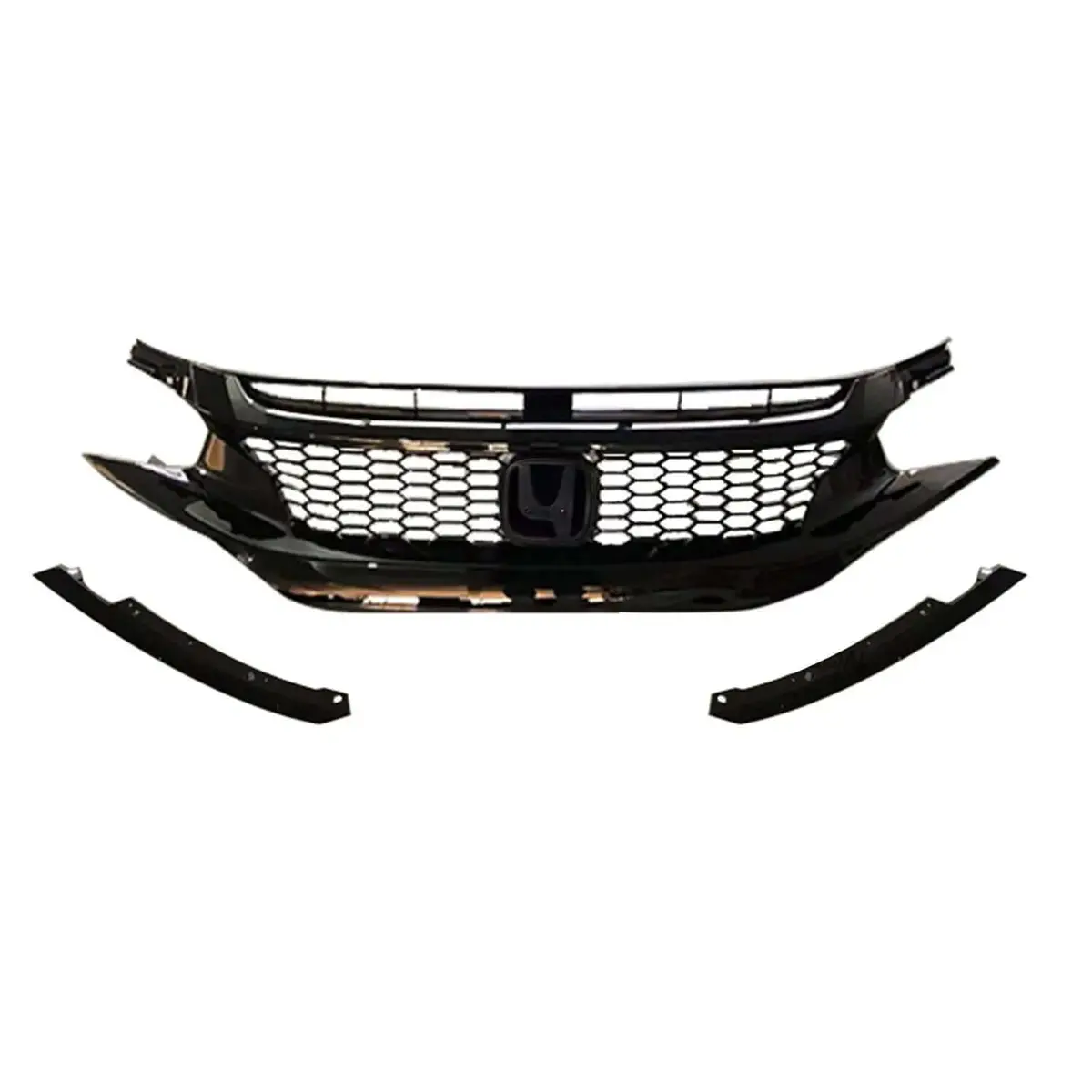 Omac Usa Front Bumper Grille For Honda Civic – Fits 2016–2018 – Type-R Style Plastic Replacement, Black 1