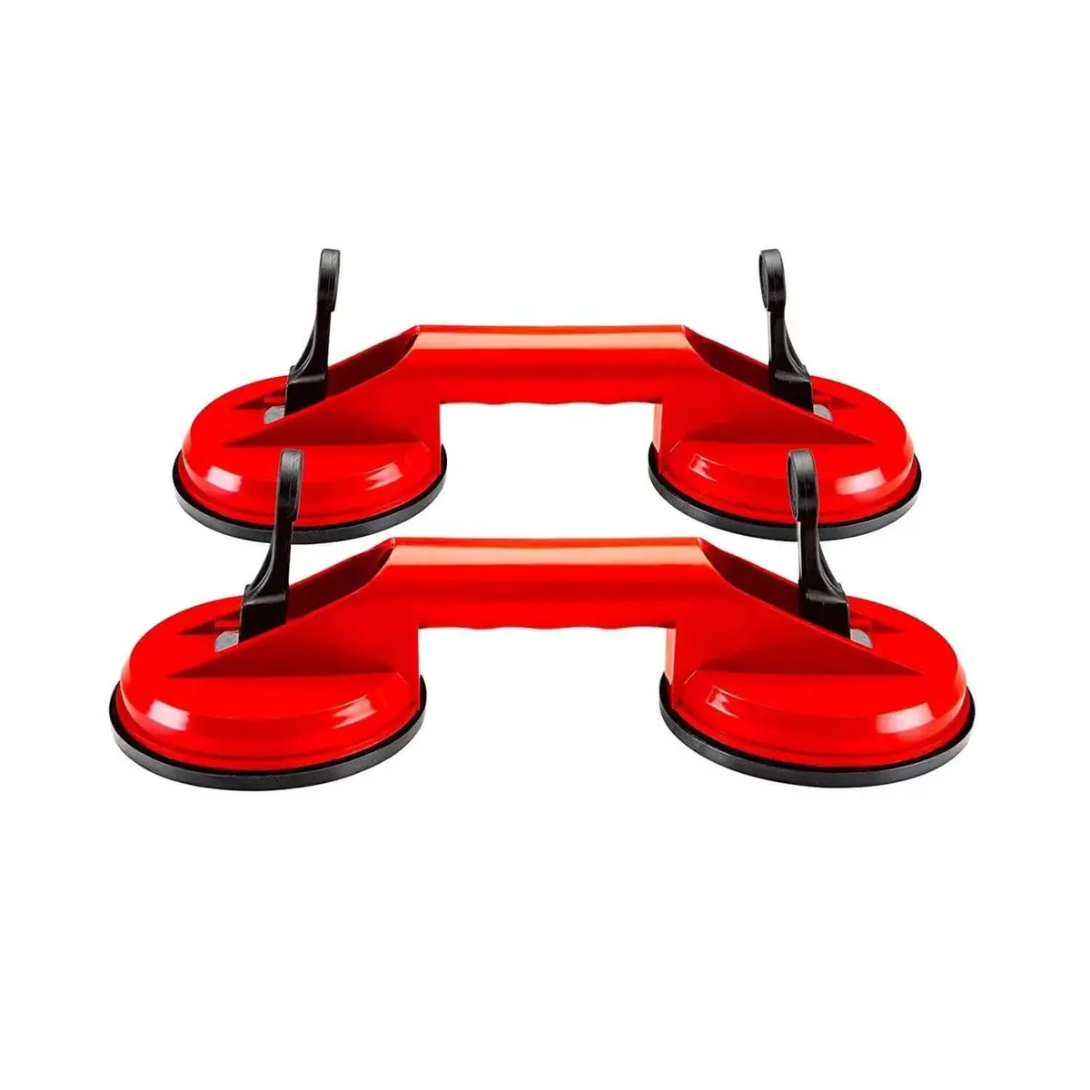 Omac Usa Double Suction Cup Vacuum Lifter – Glass, Granite & Mirror Handle Grip – Heavy Duty Abs Rubber Tool, Red (1 Pc) 1