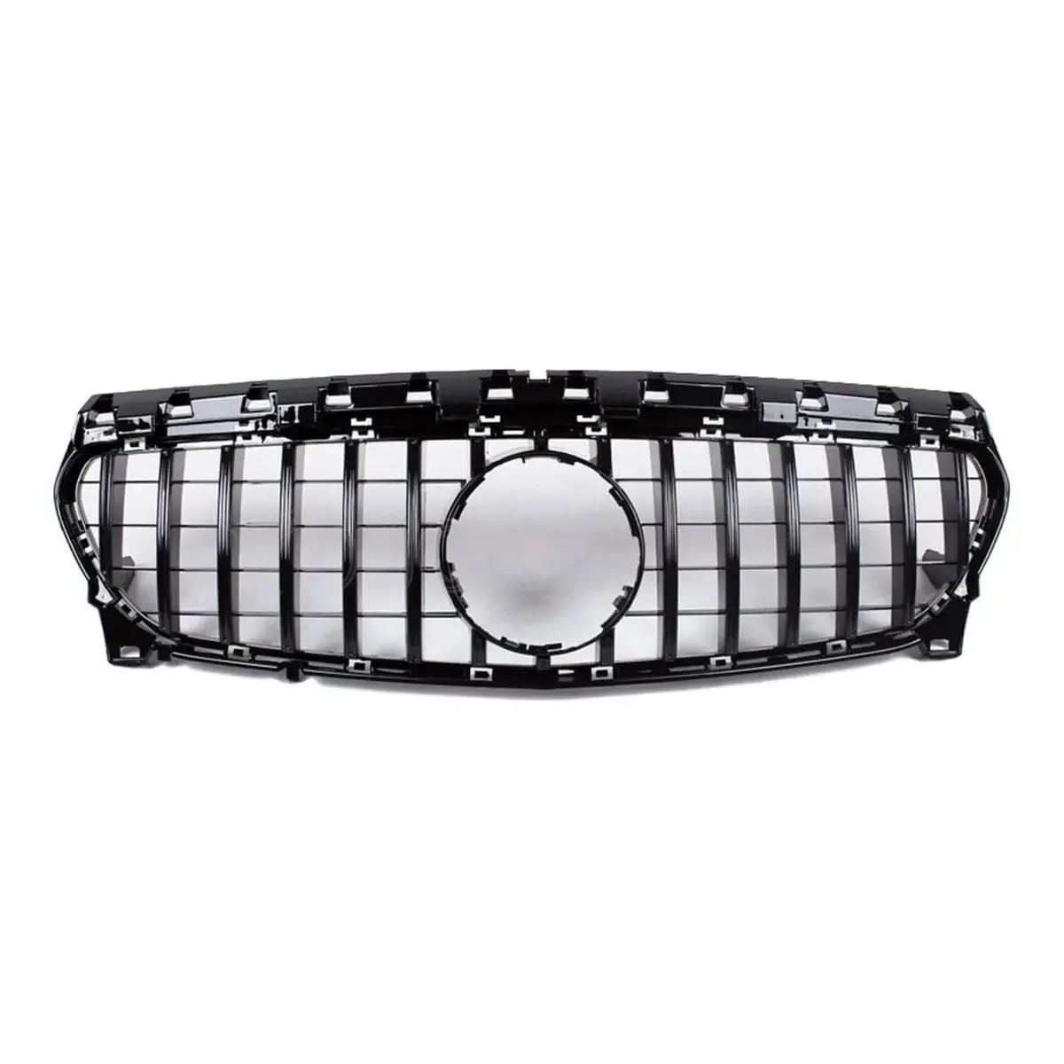 Omac Usa Gt R Style Front Bumper Grille For Cars – Fits 2019–2022 Mercedes A-Class W177 Hatchback (Glossy Black, 1Pc) 1