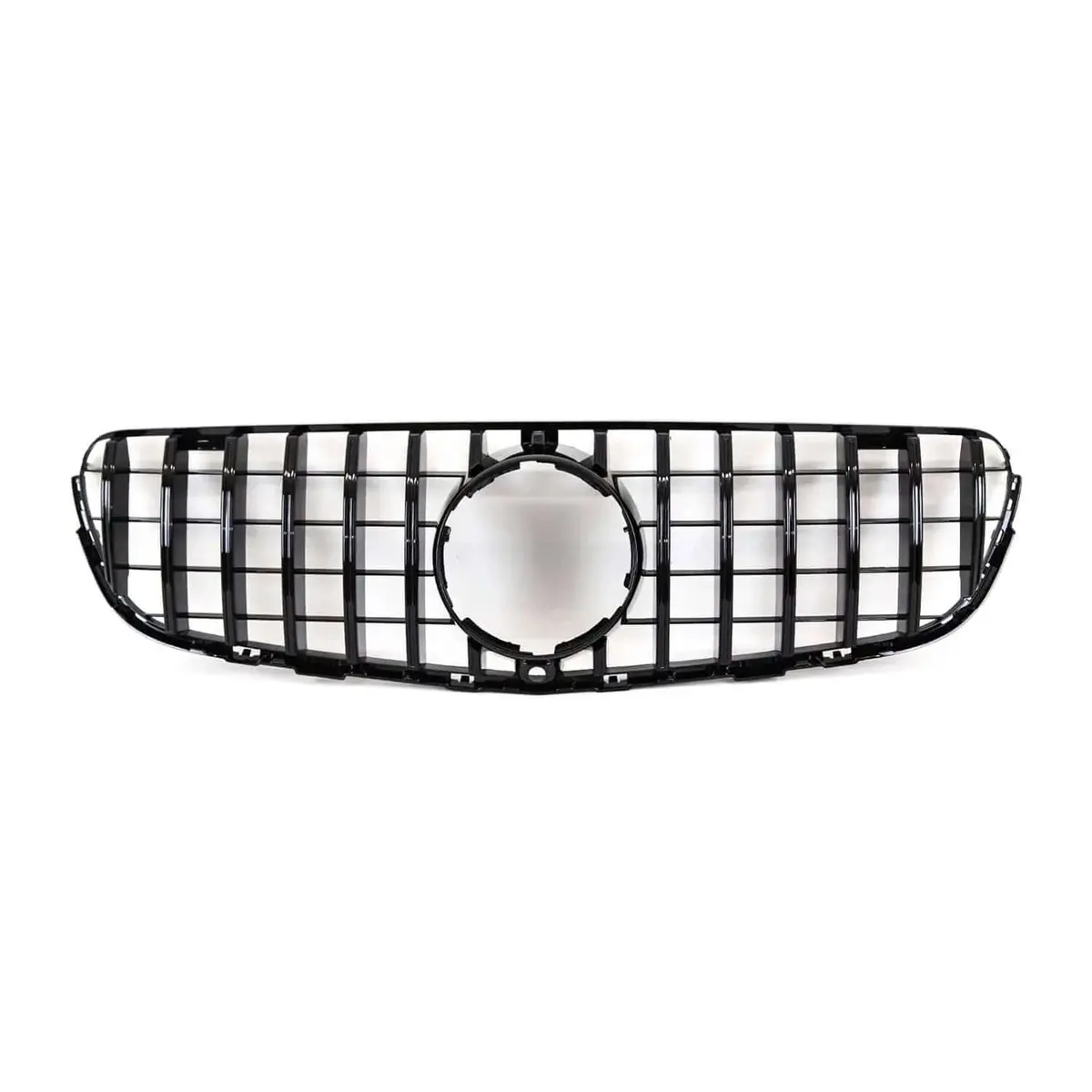 Omac Usa Gt R Front Grill With Camera Hole For Cars – Fits 2016–2019 Mercedes Glc-Class X253 (Gloss Black, 1Pc) 1