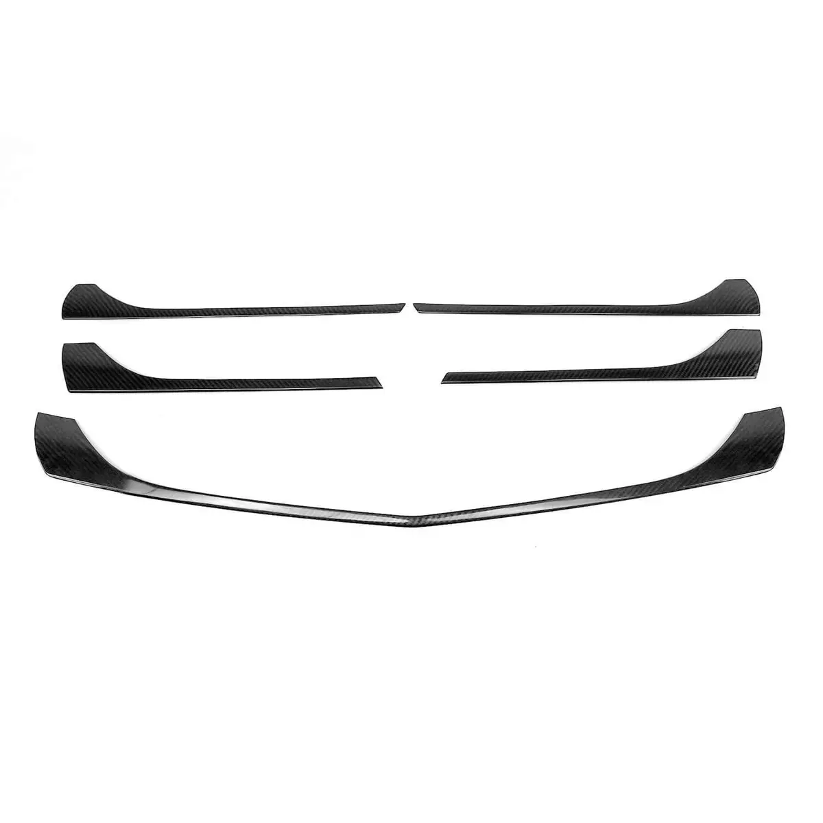Omac Usa Front Bumper Grill Trim Molding – Fits 2016-2020 Mercedes Metris – Carbon Fiber Finish, 5 Pcs 1
