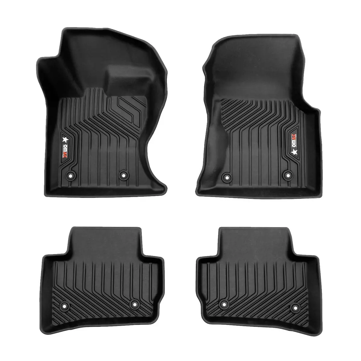 Omac Usa Premium Floor Mats Liners For Suv – Fits 2017–2025 Jaguar F-Pace – All Weather Heavy Duty Black (4 Pcs) 1