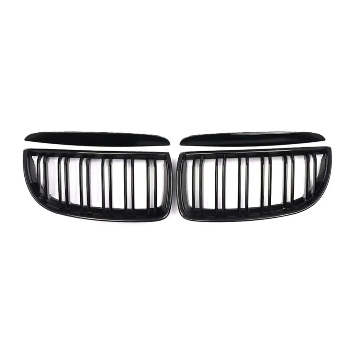 Omac Usa Front Kidney Grille M3 Style For Cars – Fits 2005–2008 Bmw 3 Series E90/E91/E92/E93 (Gloss Black, Dual Slat, 4Pcs) 1