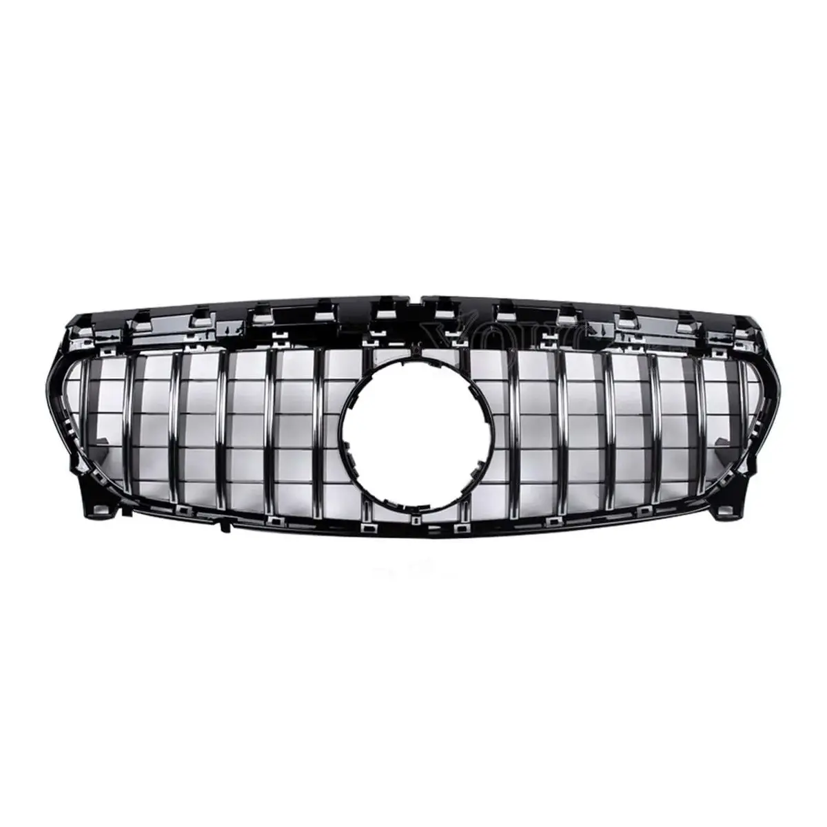 Omac Usa Front Bumper Grille For Cars – Fits 2013–2019 Mercedes A-Class W117 (Silver, 1Pc) 1