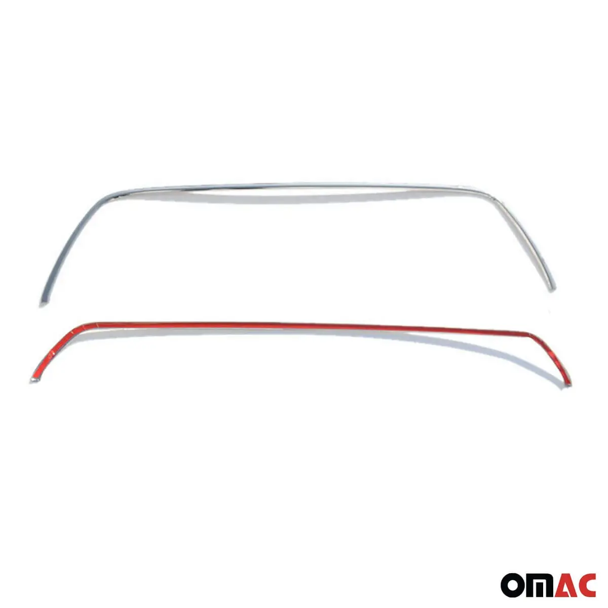 Omac Usa Front Bumper Grill Trim Molding For Vans – Fits 2015–2020 Ford Transit 150/250/350 - 2Pcs (Stainless Steel, Chrome) 1