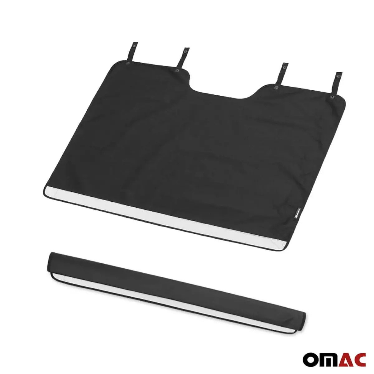 Omac Usa Universal Rear Trunk Bumper Protector Cargo Liner Mat For Cars & Suvs – Waterproof, Pet-Friendly (Black) 1
