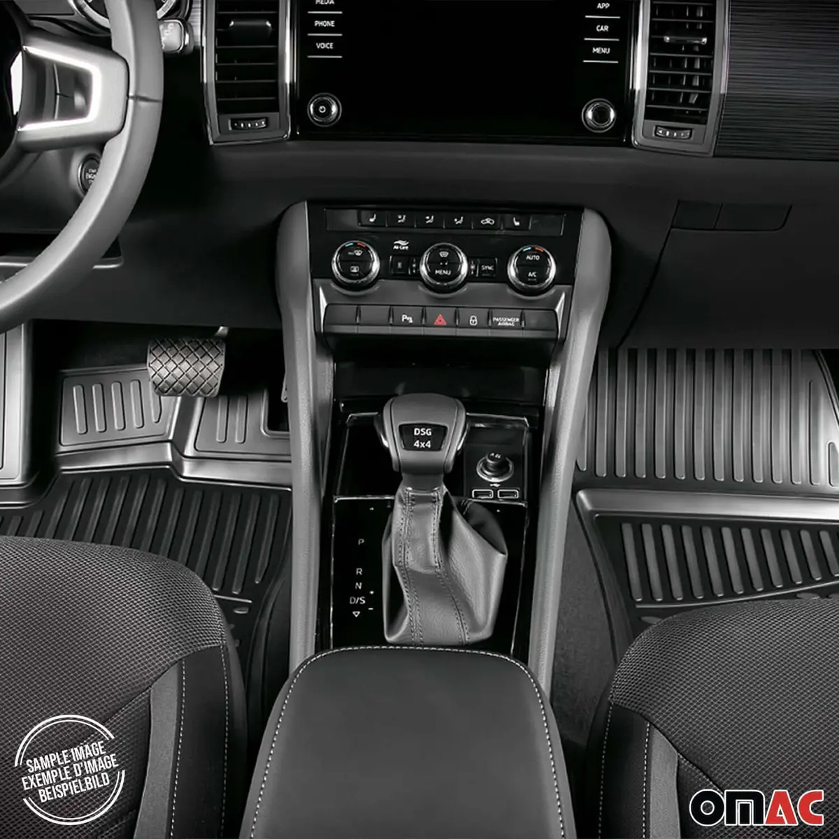Omac Usa Floor Mats & Cargo Liner Set – Fits 2007-2014 Toyota Fj Cruiser – Custom Fit All Weather Black Tpe Rubber (5 Pcs) 1