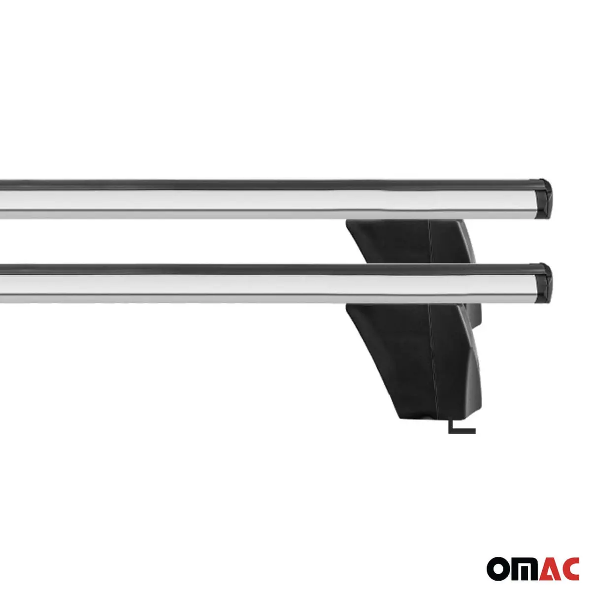 Omac Usa Roof Rack Cross Bars For Car – Fits 2011-2015 Mitsubishi Outlander Sport (Excludes Models Without Oem Fixed Points) – Aluminium Silver (2 Pcs) 1