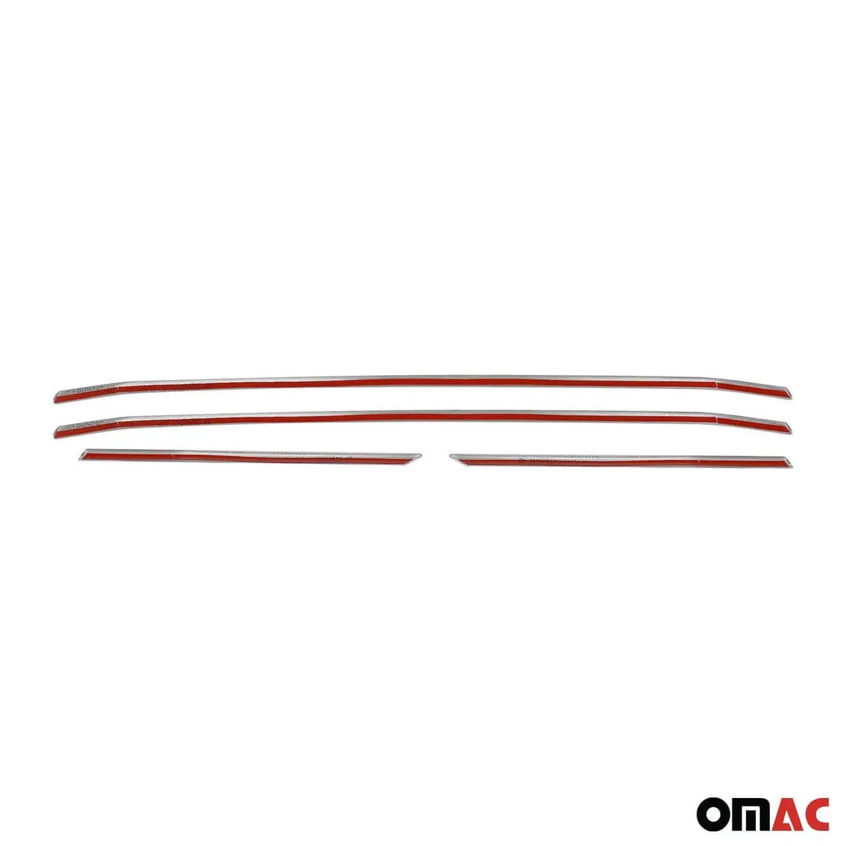 Omac Usa Front Bumper Grill Trim Molding For Van – Fits 2021-2025 Ford Transit – Stainless Steel Chrome Mirror Finish, Silver (4 Pcs) 1