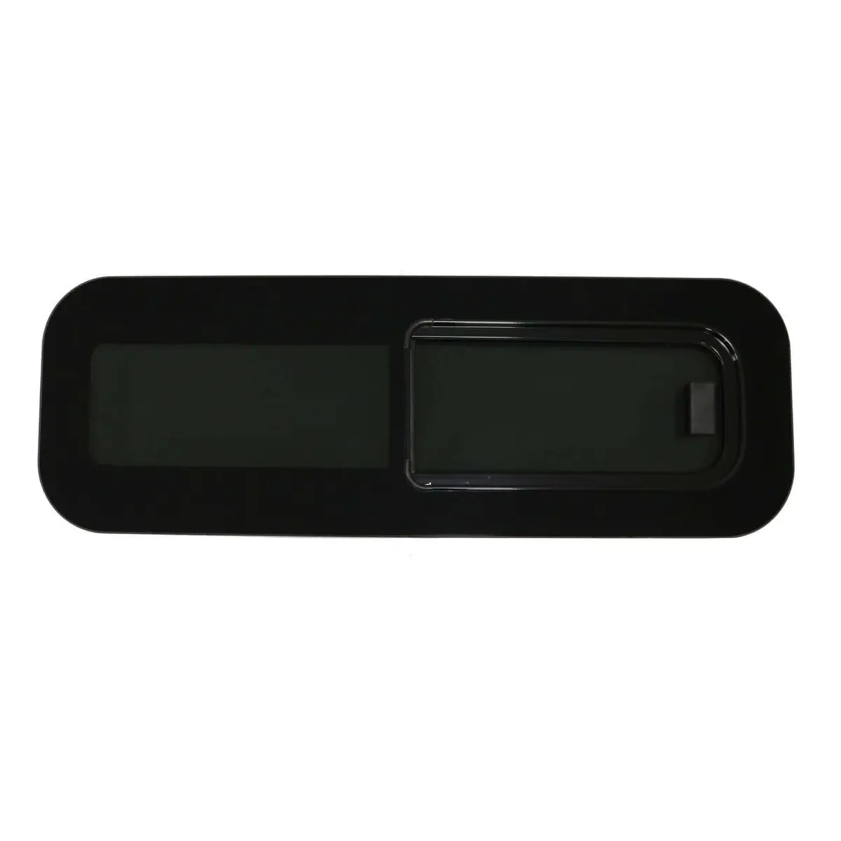 Omac Usa Rv Teardrop Window – Horizontal Sliding Right Vent Glass – Universal Fit (Not Passenger Vans) – 31.4" X 10.6" Tempered Glass, Black (1 Pc) 1