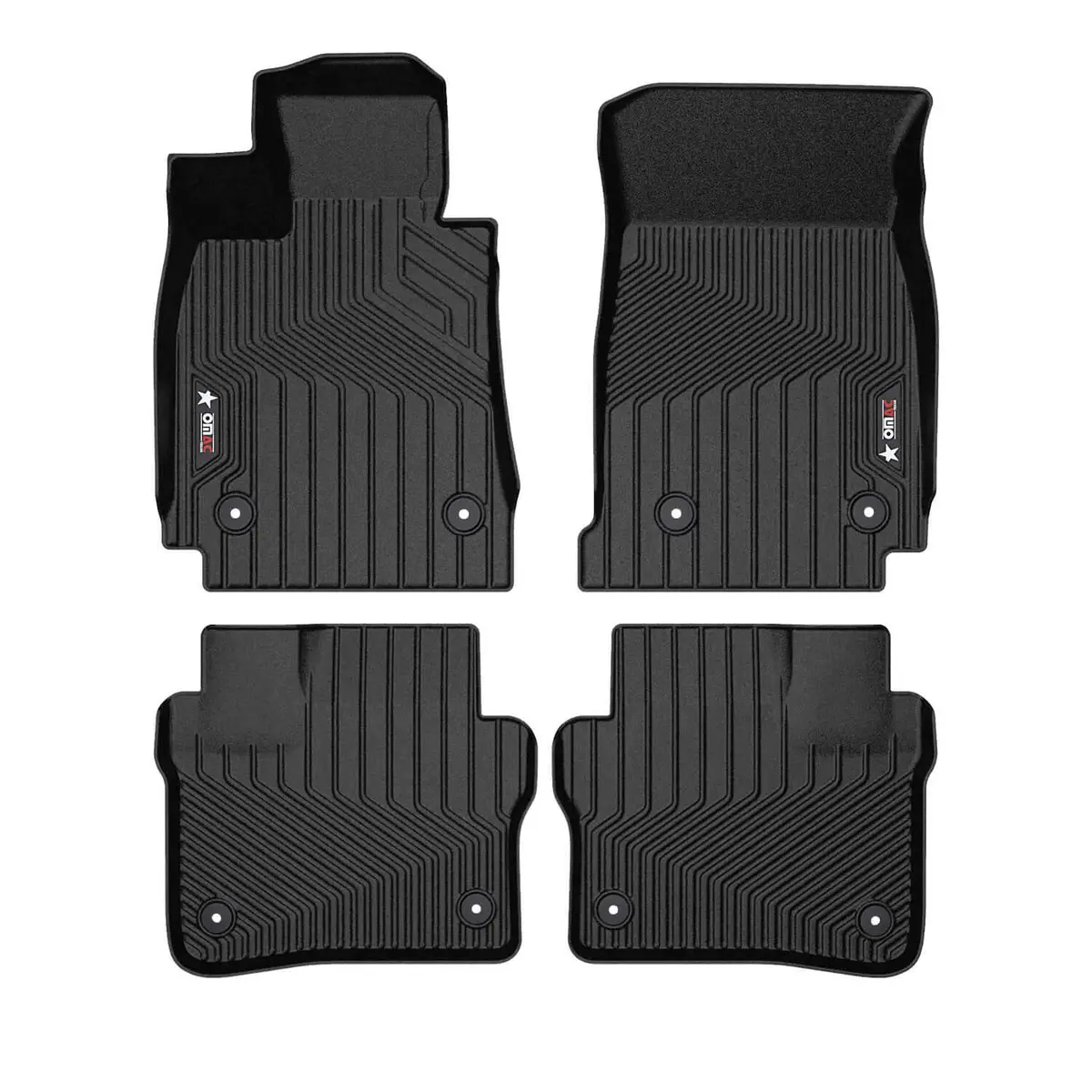 Omac Usa Premium Floor Mats Liners For Car – Fits 2016–2020 Cadillac Ct6 – Front & Rear All Weather Heavy Duty Black 1