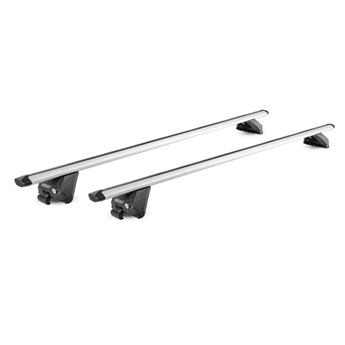 Omac Usa Roof Rack Cross Bars 44" Luggage Carrier For Flush Roof Rails – Aluminium Silver (2 Pcs) 1