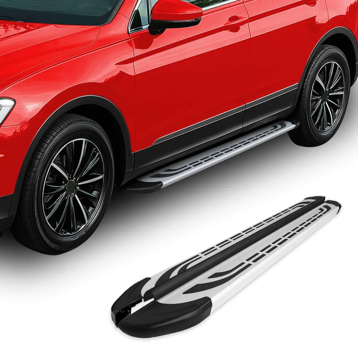 Omac Usa Aluminum Running Boards, Side Steps For Suv – Fits With 2011-2019 Ford Explorer – Silver (2 Pcs) 1