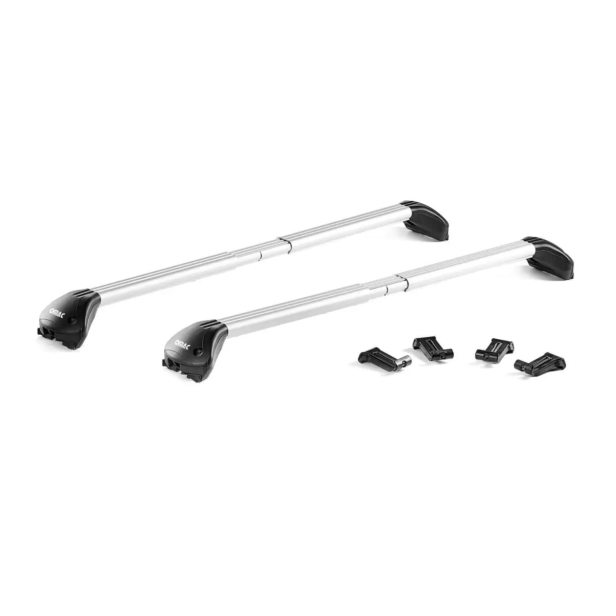 Omac Usa Adjustable Roof Rack Cross Bars Luggage Carrier For Flush Roof Rails (39"-51") – Aluminium Silver (2 Pcs) 1