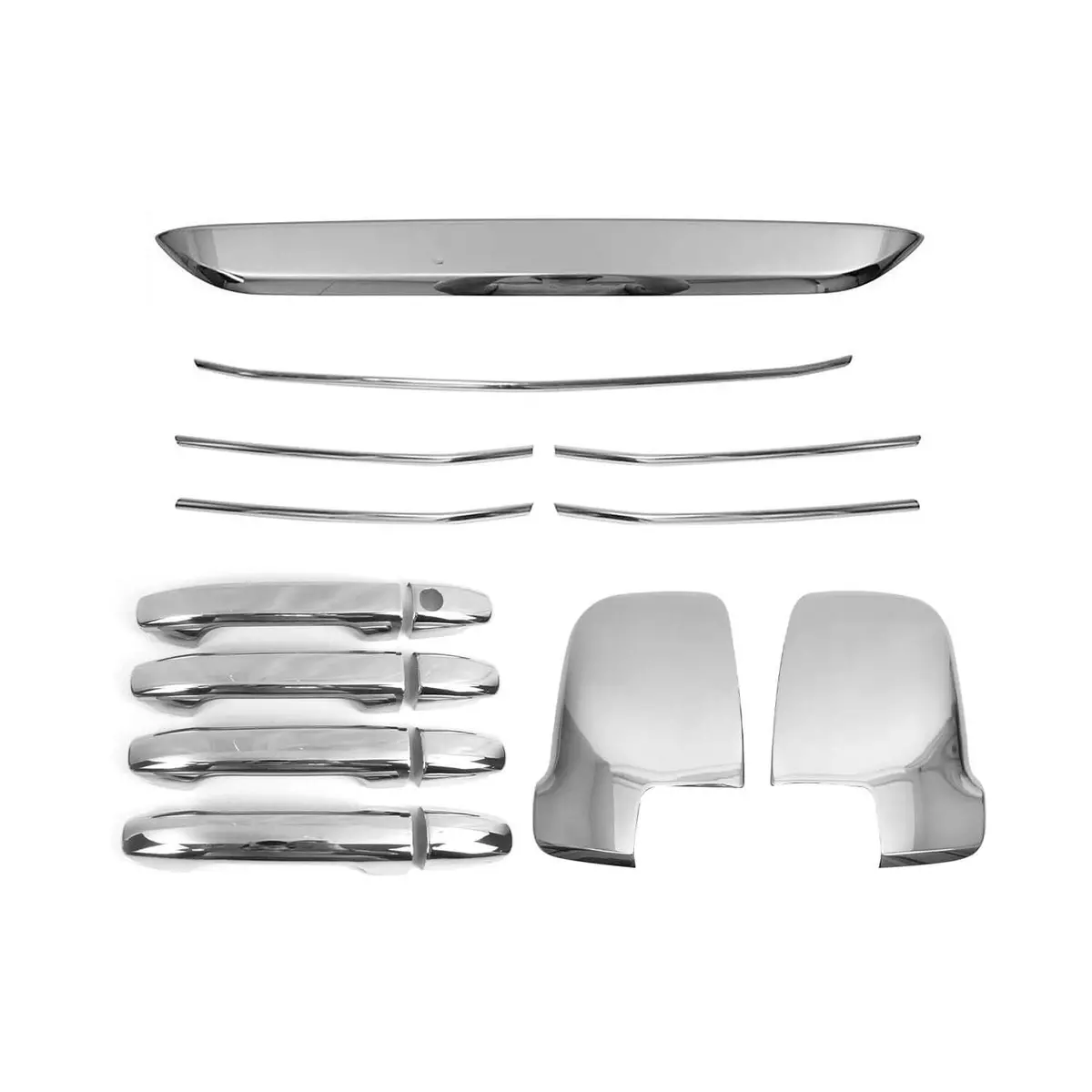 Omac Usa Chrome Exterior Trim Set – Fits 2019-2025 Mercedes-Benz Sprinter W907/W910 2500 3500 4500 Esprinter – 16Pc Door Handle Covers, Mirror Caps & Front Grill 1