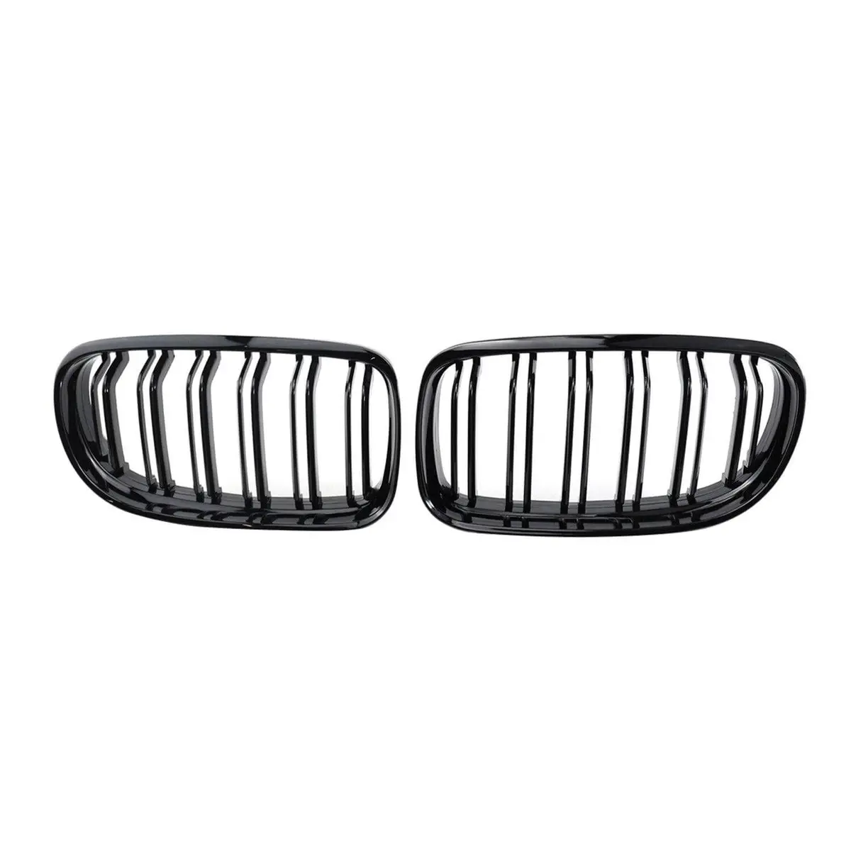 Omac Usa Front Kidney Grille M4 Style – Fits 2009-2012 Bmw 3 Series E90 E91 E92 E93 Fl – Gloss Black Dual Slat (2 Pcs) 1