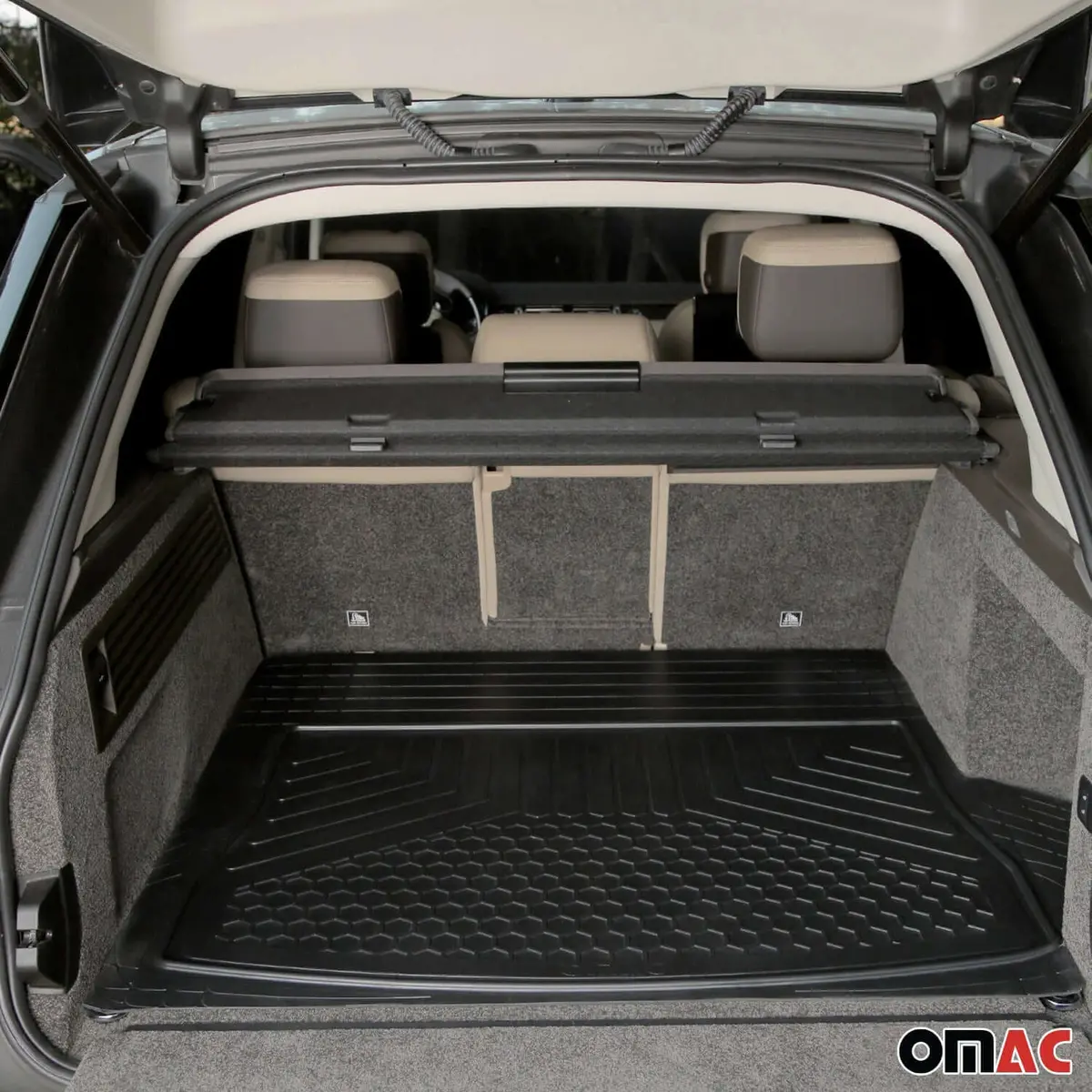 Omac Usa Semi-Custom Fit Cargo Liner Trunk Mat For Cars – Fits 2023–2025 Lexus Rx350 (Black, Waterproof) 2