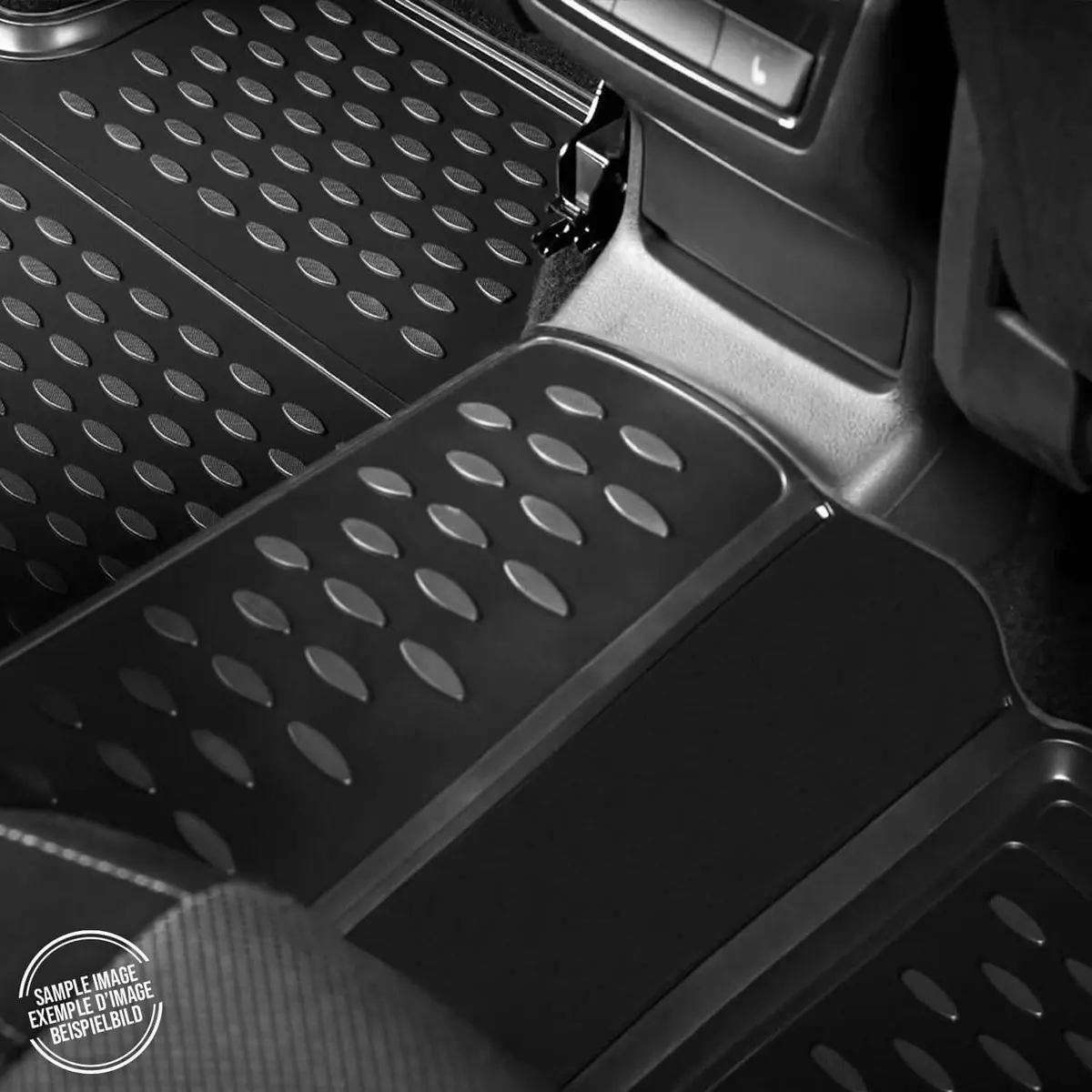 Omac Usa Floor Mats Liners Full Set All Weather For Truck – Fits With 2005-2021 Nissan Frontier King Cab – Black (4 Pcs) 1
