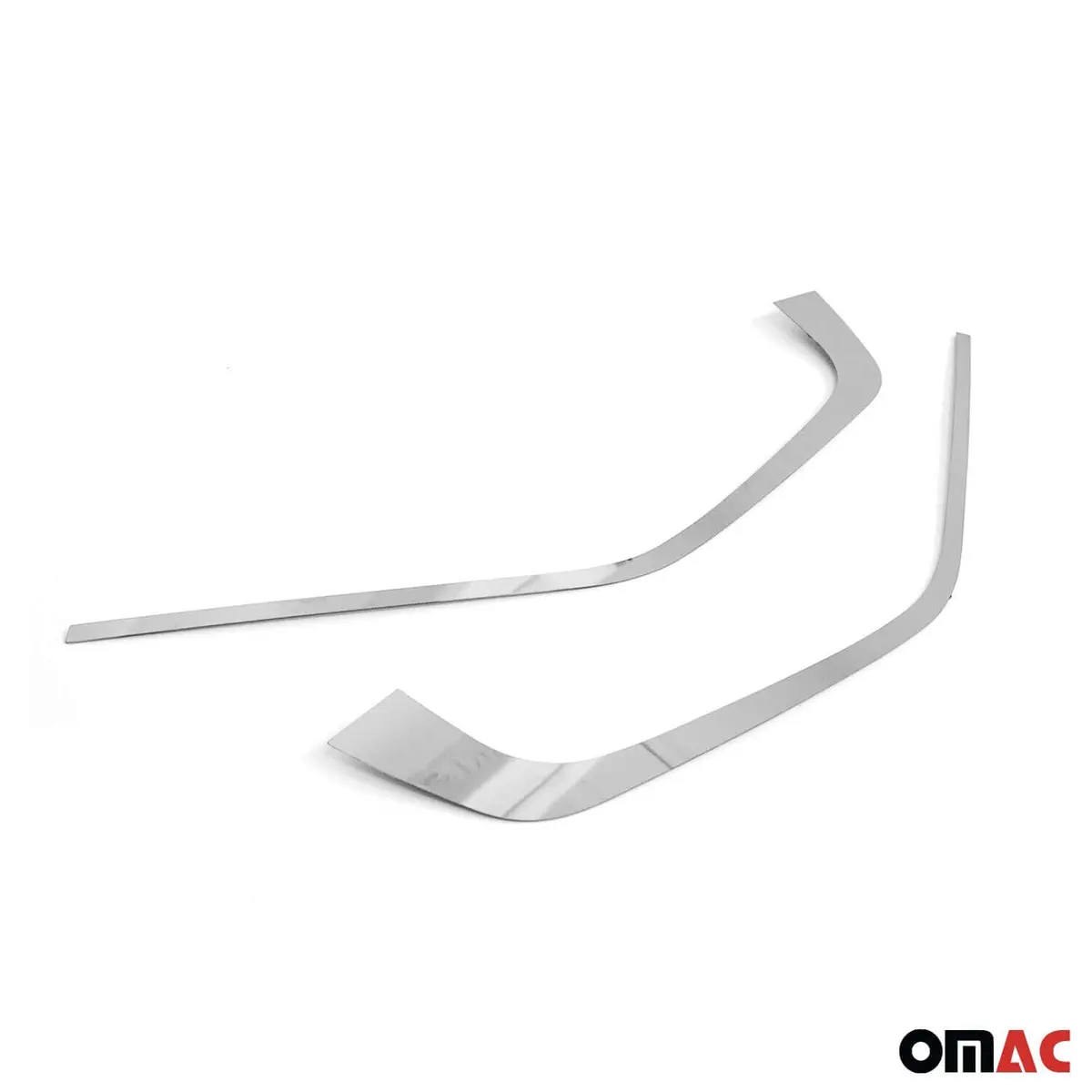 Omac Usa Front Bumper Grill Trim Molding For Suvs – Fits 2019–2025 Toyota Rav4 - 2Pcs (Stainless Steel, Silver) 1