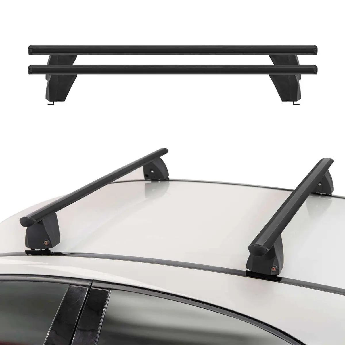 Omac Usa Roof Rack Cross Bars For Car – Fits 2017-2023 Subaru Impreza (Excludes Models Without Oem Fixed Points) – Aluminium Black (2 Pcs) 1