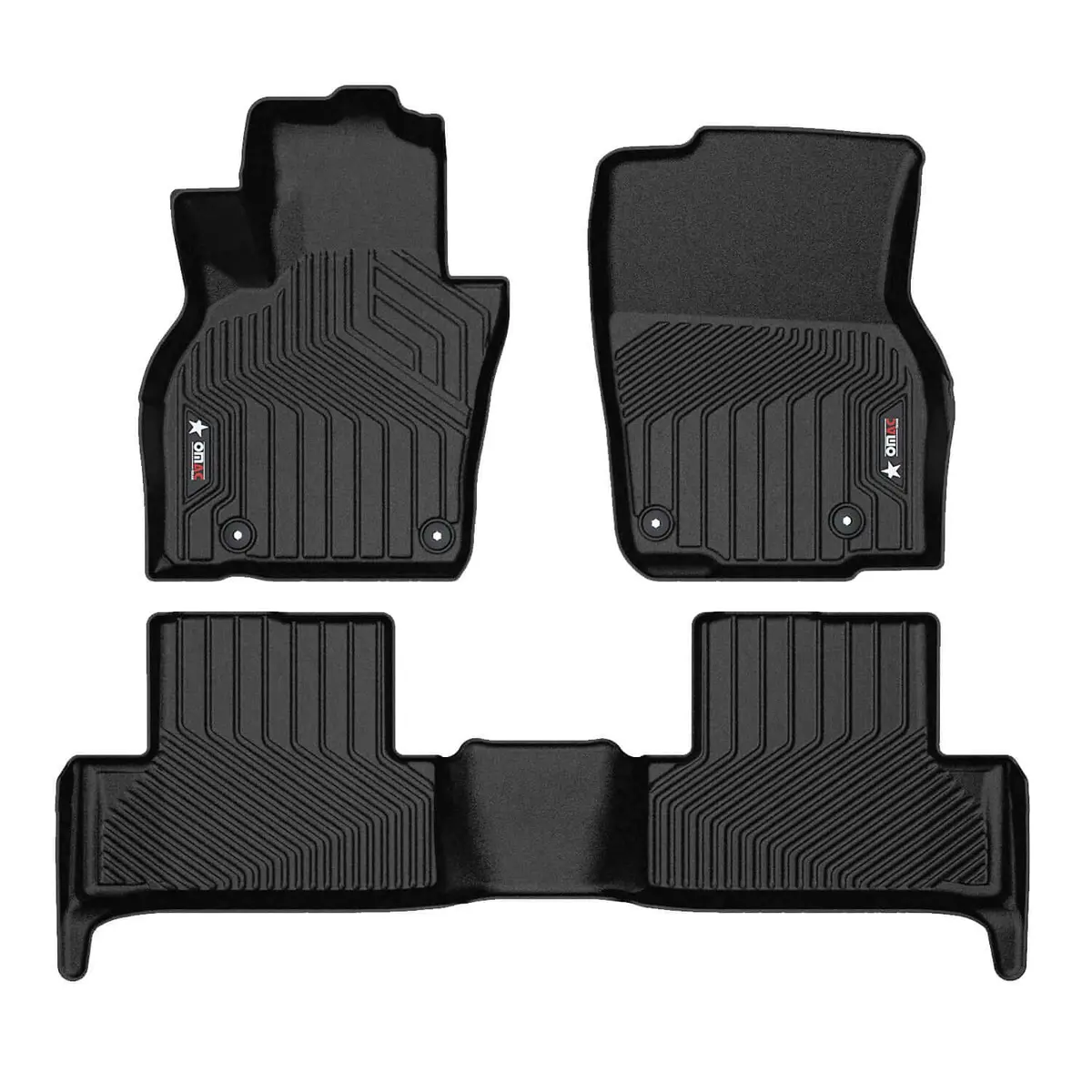 Omac Usa Premium Floor Mats Liners – Fits 2022–2025 Mazda Cx-60 – Front & Rear All Weather Heavy Duty Black 1