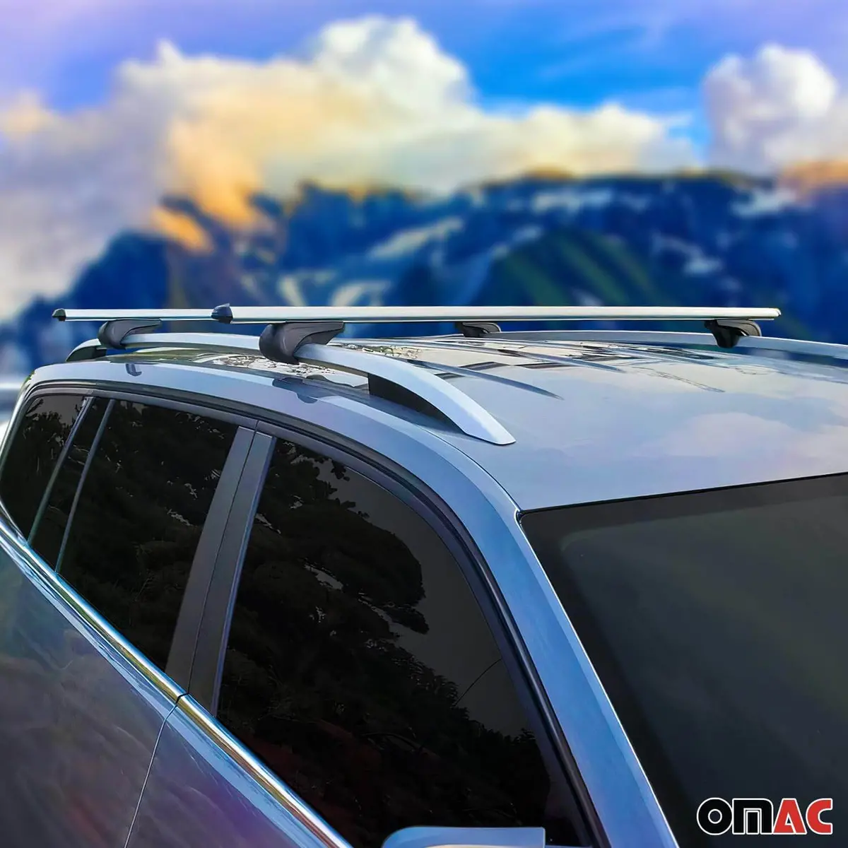 Omac Usa Roof Rack Cross Bars For Car – Fits 2016-2018 Toyota Rav4 (Excludes Models Without Oem Fixed Points) – Aluminium Silver (2 Pcs) 2