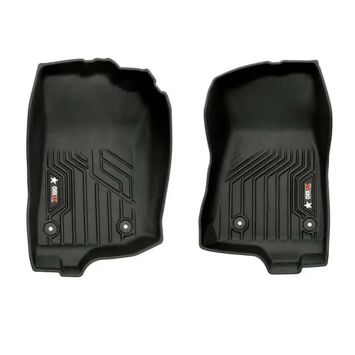 Omac Usa Premium Floor Mats Liners For Truck – Fits 2020–2025 Jeep Gladiator – Front Row All Weather Heavy Duty Black (3 Pcs) 1