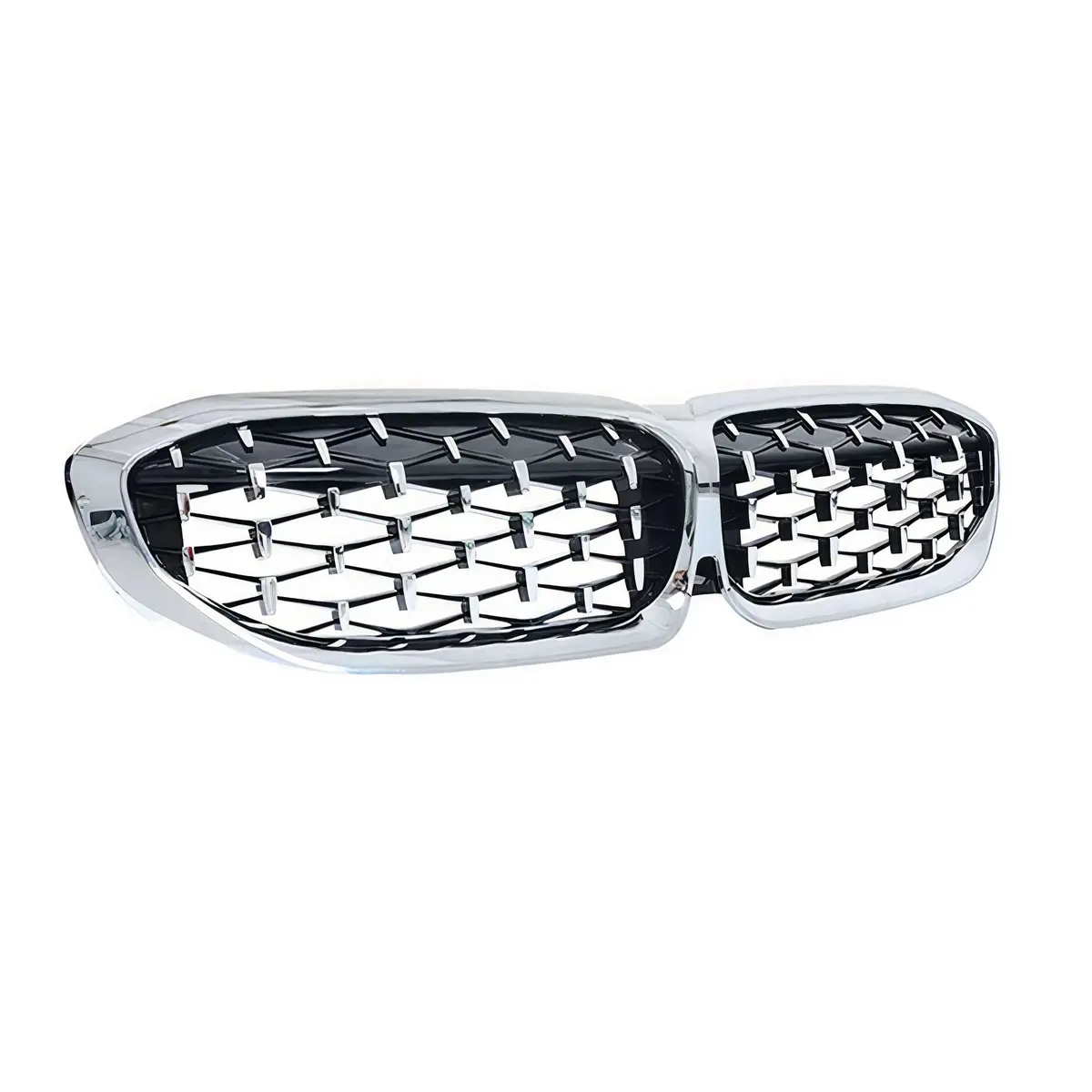 Omac Usa Front Kidney Grille For Sedan – Fits 2019-2025 Bmw 3 Series G20 – Glossy Black & Silvery Meteor, 1 Pc 1