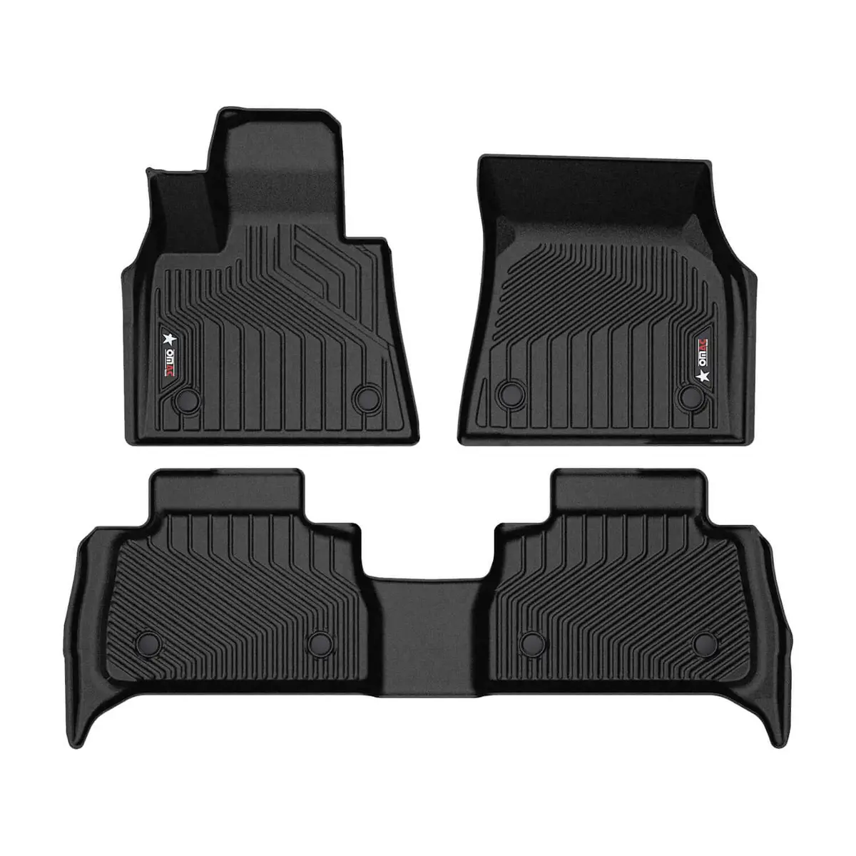 Omac Usa Premium Floor Mats For Suv – First & Second Row – Fits With 2020–2025 Bmw X6 G06 – Black (4 Pcs) 1