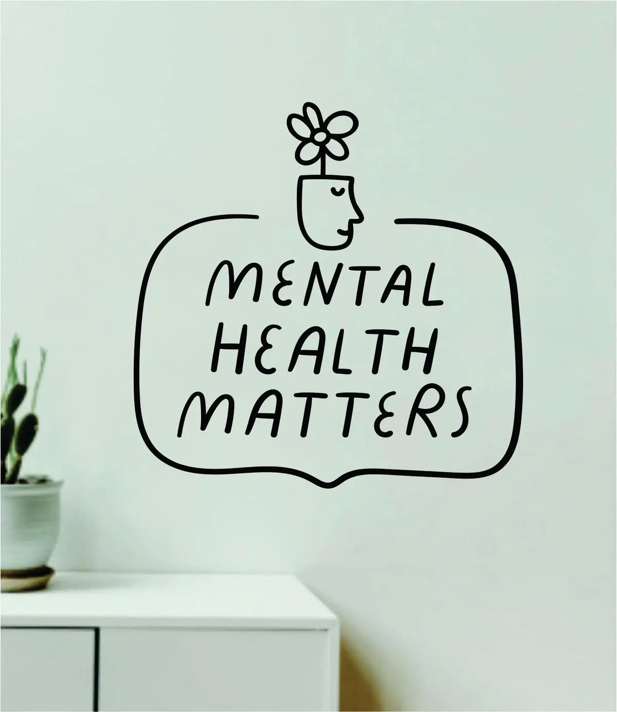 Mental Health Matters V5 Wall Decal Home Decor Art Sticker Vinyl Quote Inspirational Positive Affirmation 1