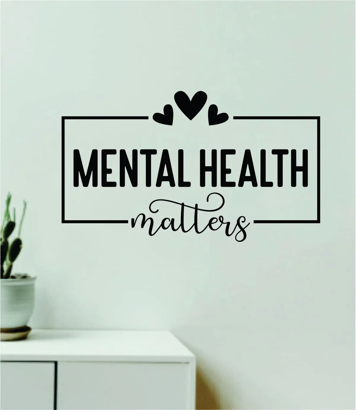 Mental Health Matters V7 Wall Decal Home Decor Art Sticker Vinyl Quote Inspirational Positive Affirmation 1