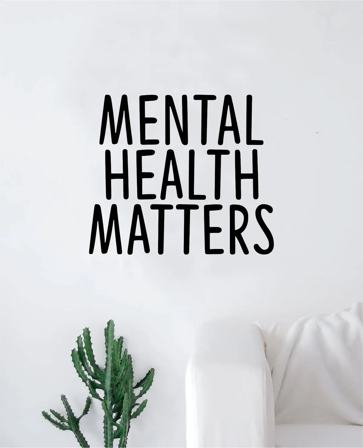 Mental Health Matters Decal Sticker Wall Vinyl Art Wall Bedroom Room Decor Motivational Inspirational Teen Happy 1