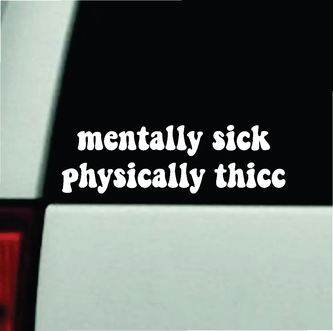 Mentally Sick Physically Thicc Car Decal Truck Window Windshield Jdm Bumper Sticker Vinyl Quote Boy Girls Funny Mom Milf Women Trendy Cute Aesthetic Bad Bitch 1