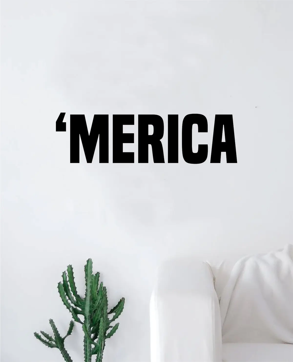 Merica Wall Decal Decor Art Sticker Vinyl Room Bedroom Teen Kids Nursery Inspirational Home America Usa 1