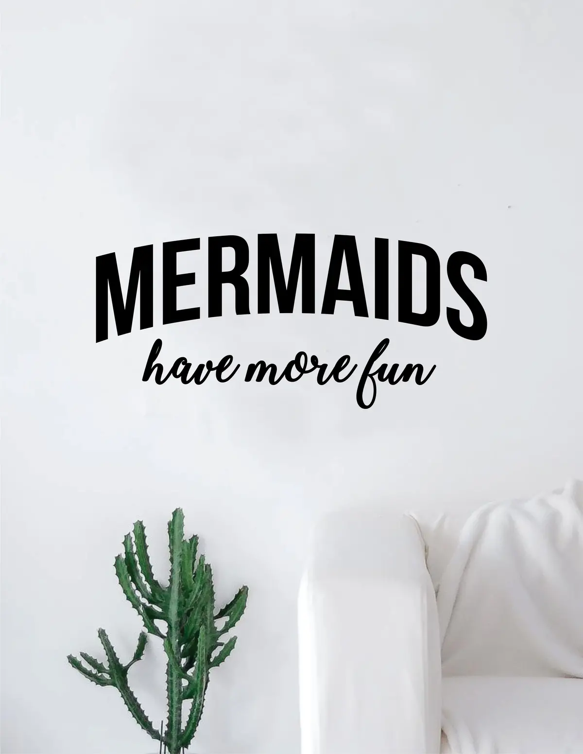 Mermaids Have More Fun Decal Sticker Wall Vinyl Art Home Decor Teen Quote Girls Ocean Beach 1