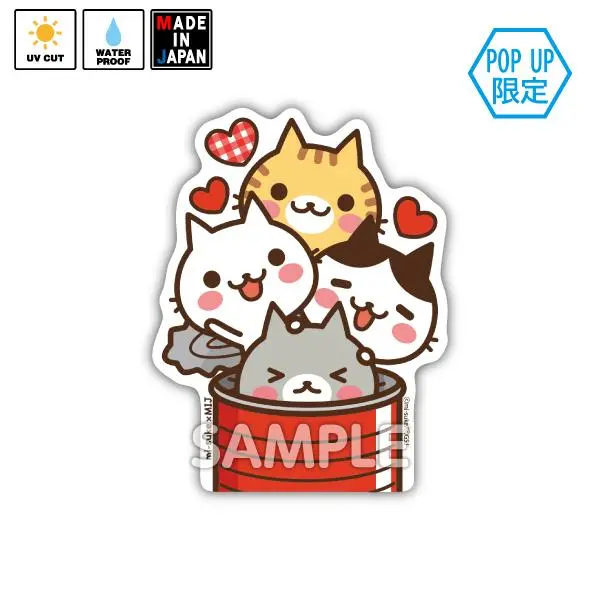 Mi-Suke049　★Pop Up限定★　ステッカー　ねこの缶詰め　みーすけ 1