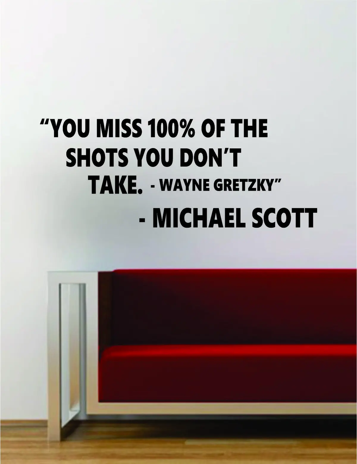 Michael Scott You Miss 100 Quote Quote Decal Sticker Wall Vinyl Art Words Decor The Office Funny Tv Show Hockey 1